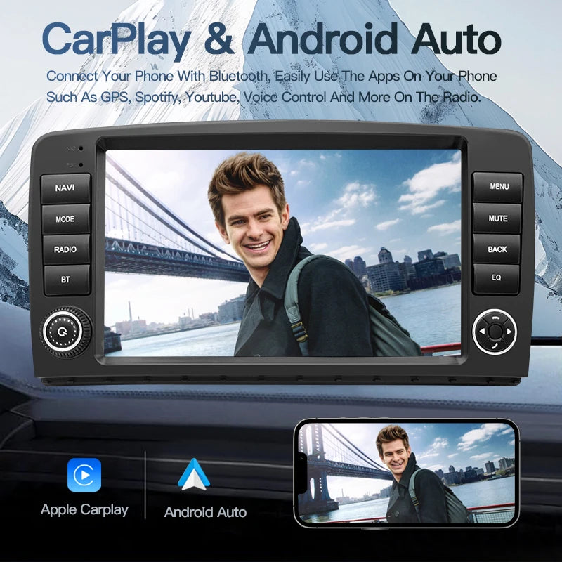 SZLELV 9'' Carplay Android Auto For Mercedes Benz R-Class R280 R300 R320 R350 W251 R450 Mu