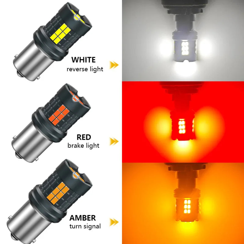 T20 7443 7440 LED Brake Light 1156 1157 Turn Signal 3156 3157 LED Bulbs No Error Red White