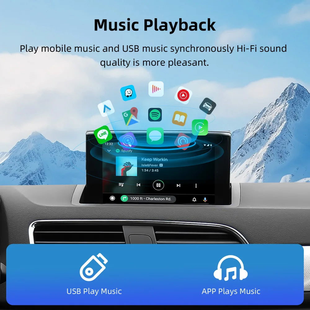 OEM Screen Upgrade Decoder Box for Audi A1 Q3 2012-2018, 6.5"/7" Screen, MMI 3G with CarPl