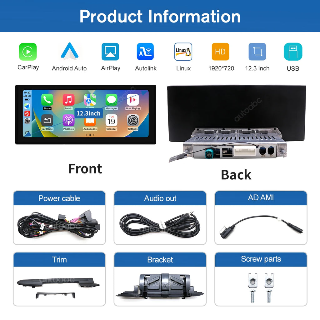 12.3" Car Multimedia Linux Touch Screen For Audi A6 A7 2012-2015 HN System with Wireless A | AUTOKITSHOP