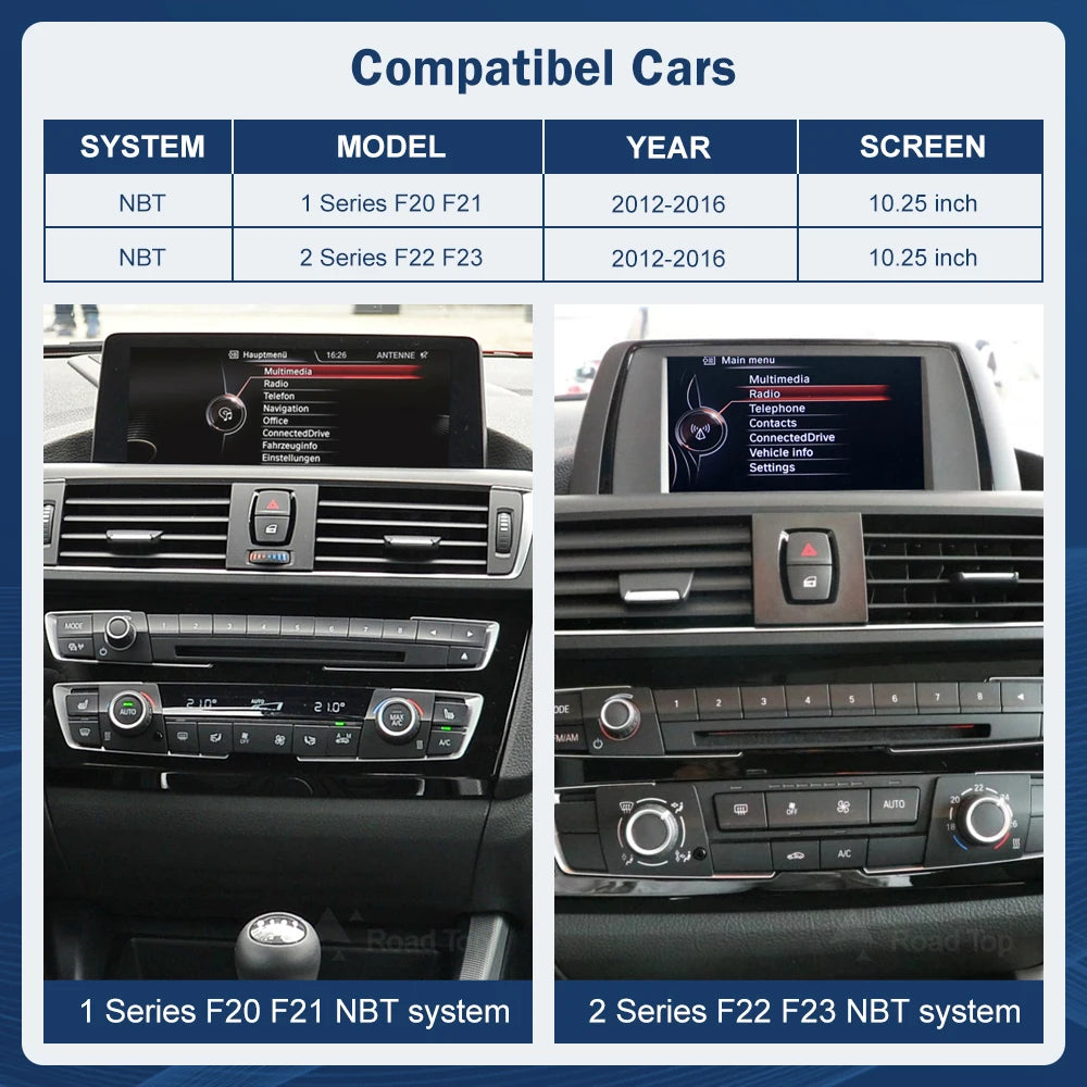 10.25 Touch Smart Screen For BMW NBT F20/F21/F30/F31/F32/F33/F34/F36 Wireless CarPlay Andr | AUTOKITSHOP