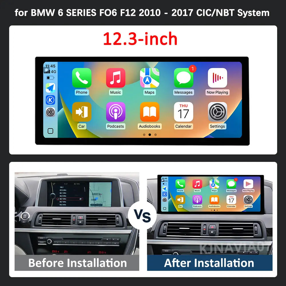 Android 16 for BMW 6 Series F06 F12 2010 - 2017 CIC NBT System Car Multimedia Video Player