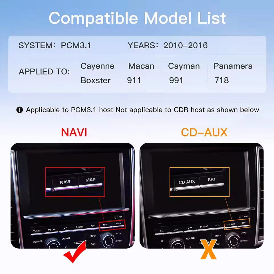 Carplay Module For Porsche/Panamera/Cayenne/Macan/Cayman/Boxster 911 718 PCM 3.1 Android A | AUTOKITSHOP