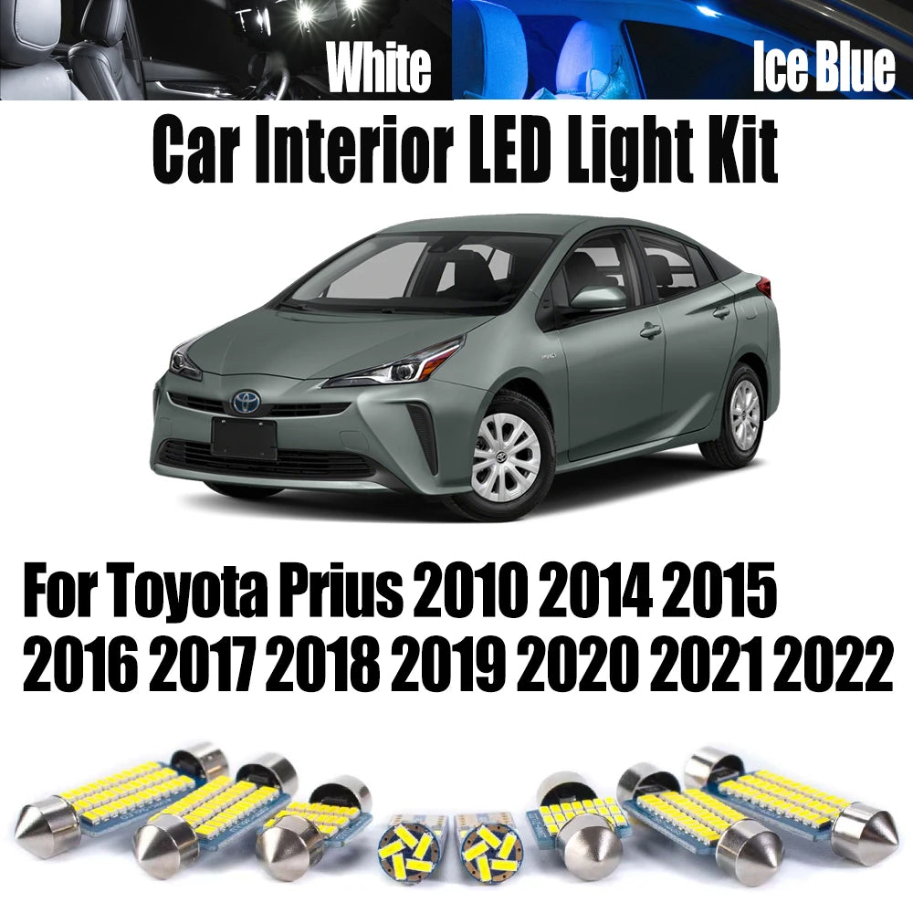 12-Piece LED Interior Light Kit for Toyota Prius 2010- 2016 - Canbus Dome Map Door Trunk Bulbs | AUTOKITSHOP