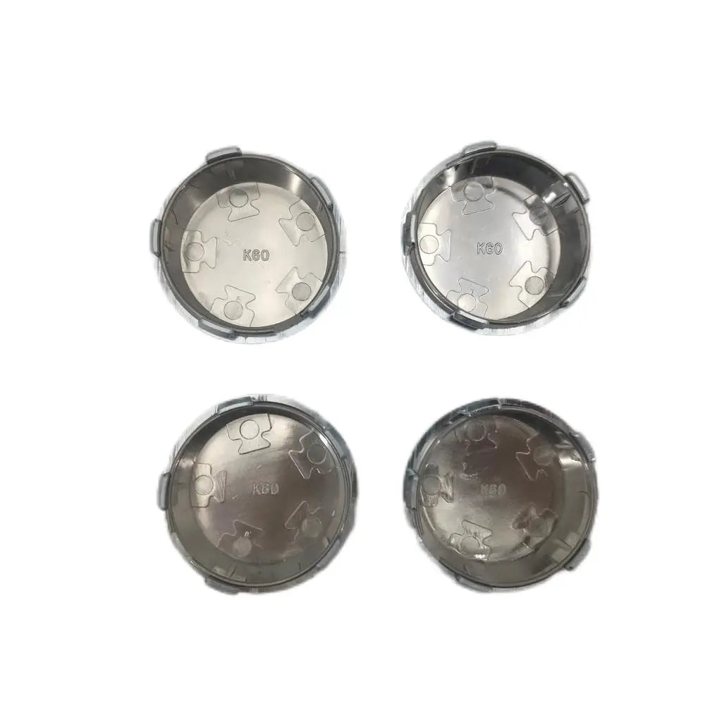 For Wheel Center Cap Universal Rim Chrome Hub Cap 60mm No Logo Silver Base