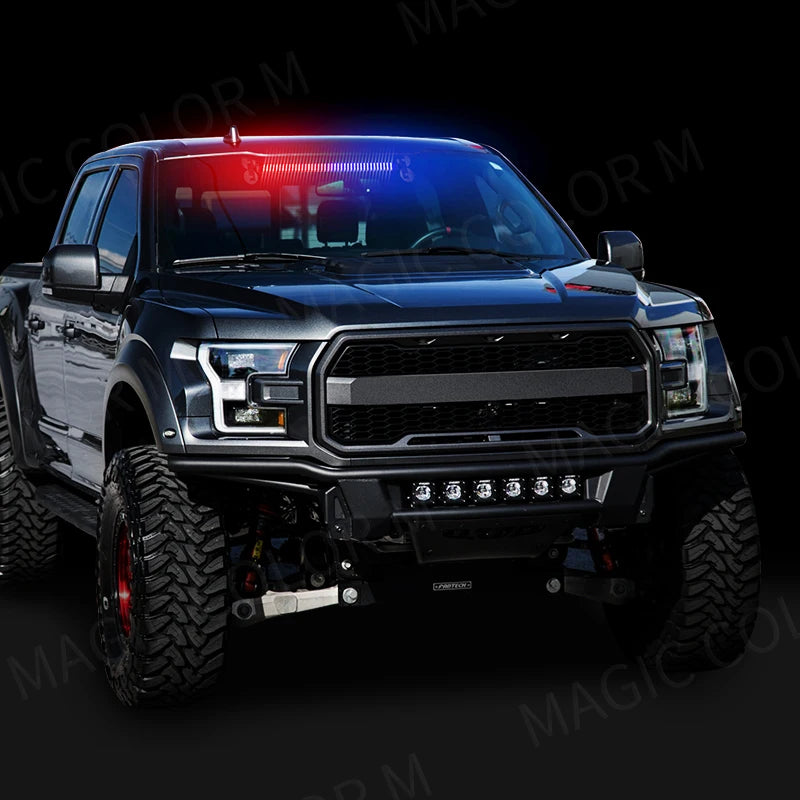 LED Strobe Police Lights For Auto Emergency Grill Warning Lamp 80 led Windshield Bar Traff | AUTOKITSHOP