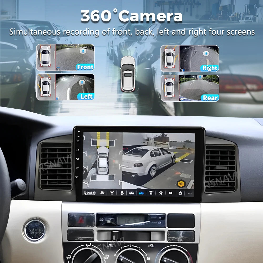 Qualcomm Android 16 For Toyota Corolla E130 E120 2000 -2004 2K QLED Android Car Radio Mult