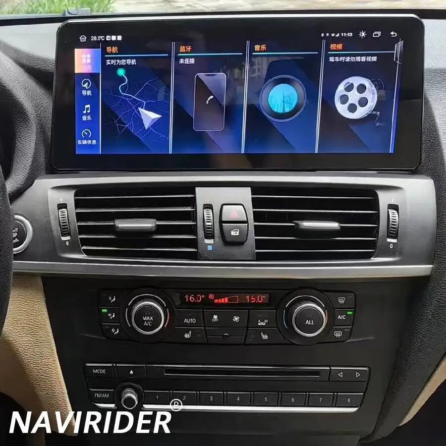 Stereo For BMW X3 X4 F25 F26 2010-2013 Android 14 10.25'' 1920*720P Multimedia Video Playe