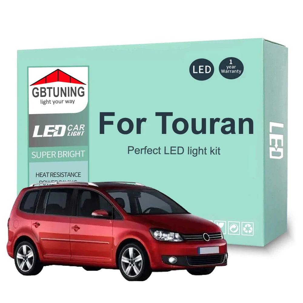 LED Interior Light Kit for VW Volkswagen Touran 1T 1T1 1T2 1T3 5T 5T1 2003-2017 - Canbus Dome Map Door Trunk Bulbs | ...