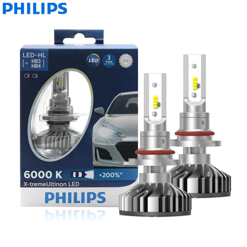Philips X-treme Ultinon LED 9005 9006 HB3 HB4 12V 6000K Car LED Head Light Auto Fog Lamps
