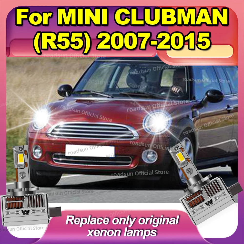 LED Canbus Car Headlights Bulbs 1:1 Xenon HID Auto Lamp 6000K For MINI CLUBMAN R55 2007-20