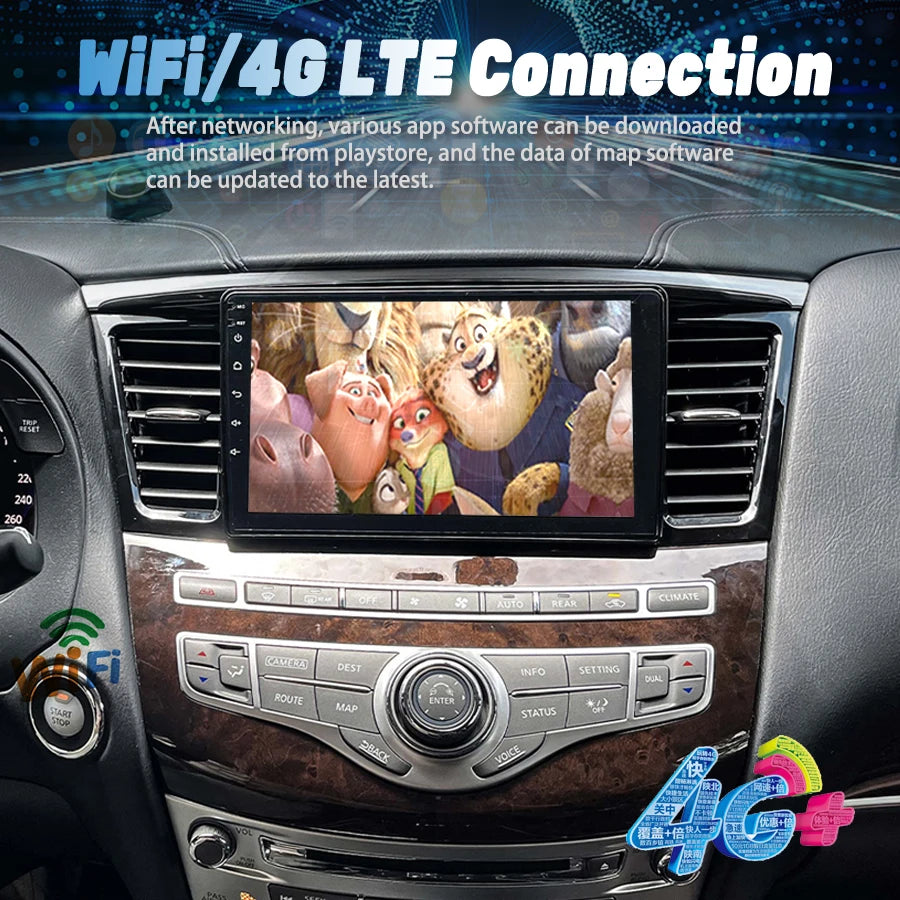 9inch For Infiniti QX60 JX35 2011-2019 Android Auto CarPlay GPS Navigation Stereo Video Ca