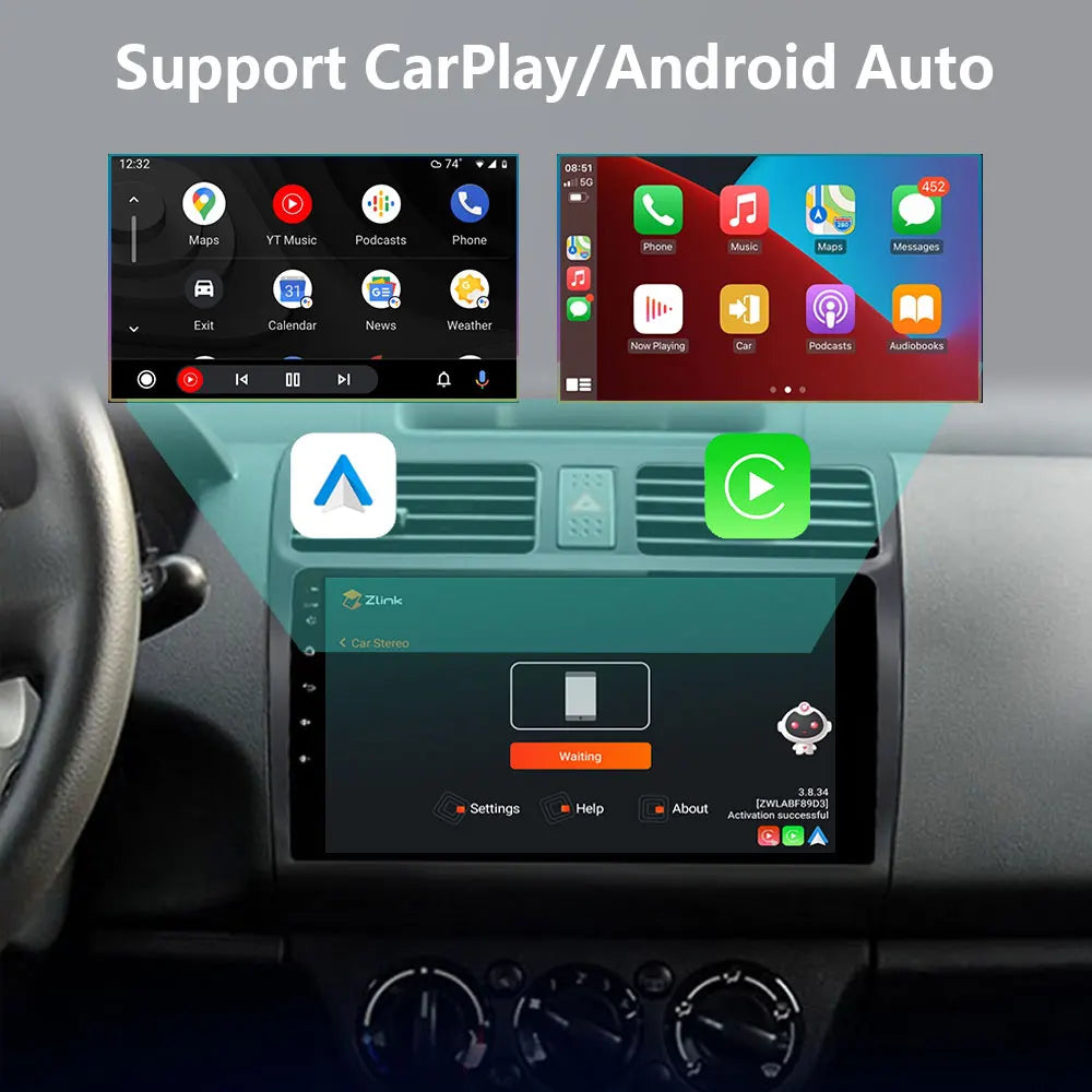 Android 16 For Suzuki Swift 3 2003 - 2010 Car Radio Multimedia Player Carplay and Android