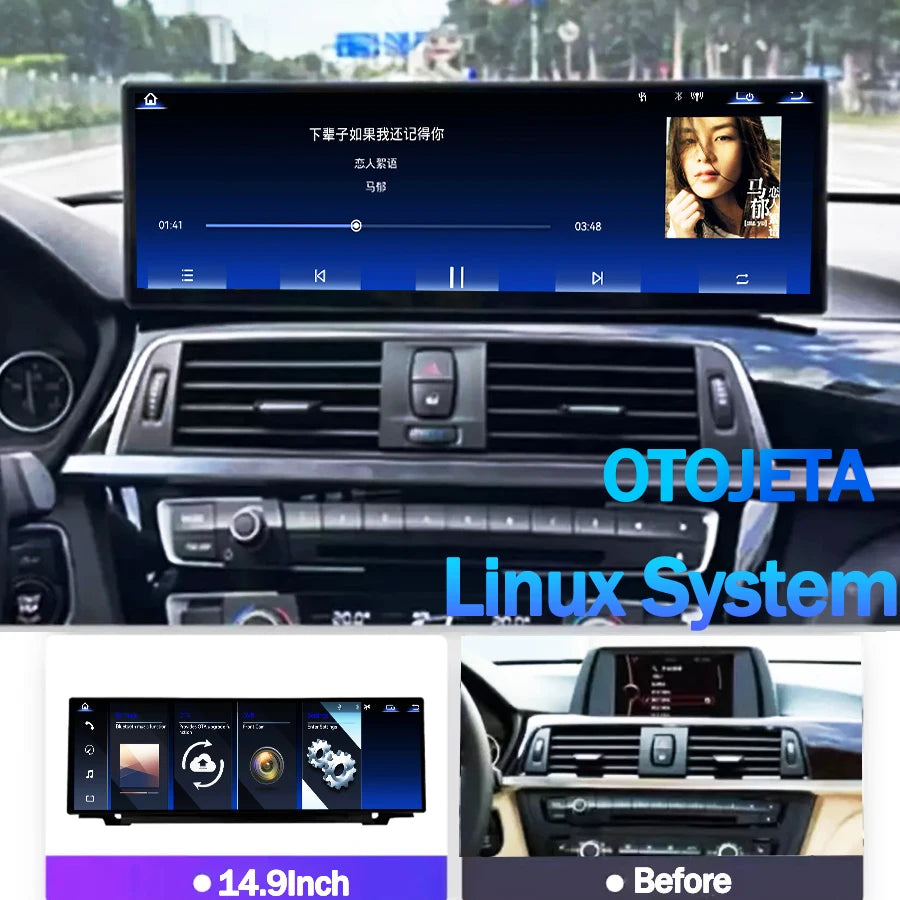 14.9inch Linux System Car Players Multimedia Screen For BMW 3 Series GT 4Series F30 F36 20 | AUTOKITSHOP