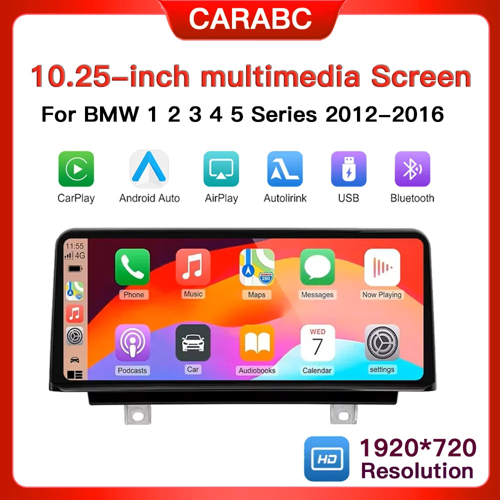 10.25" Multimedia Screen Wireless Carplay Android Auto For BMW 1 2 3 4 5 Series NBT F10 F1 | AUTOKITSHOP