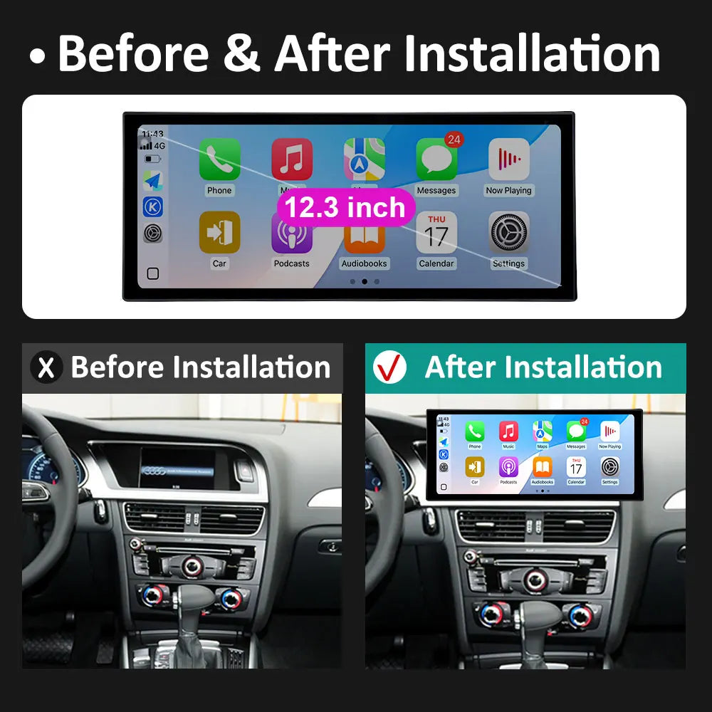 Android System for Audi A4 B8 A5 2009 2010 2011 2012 2013 - 2016 Android 15 Left Hand Driv | AUTOKITSHOP