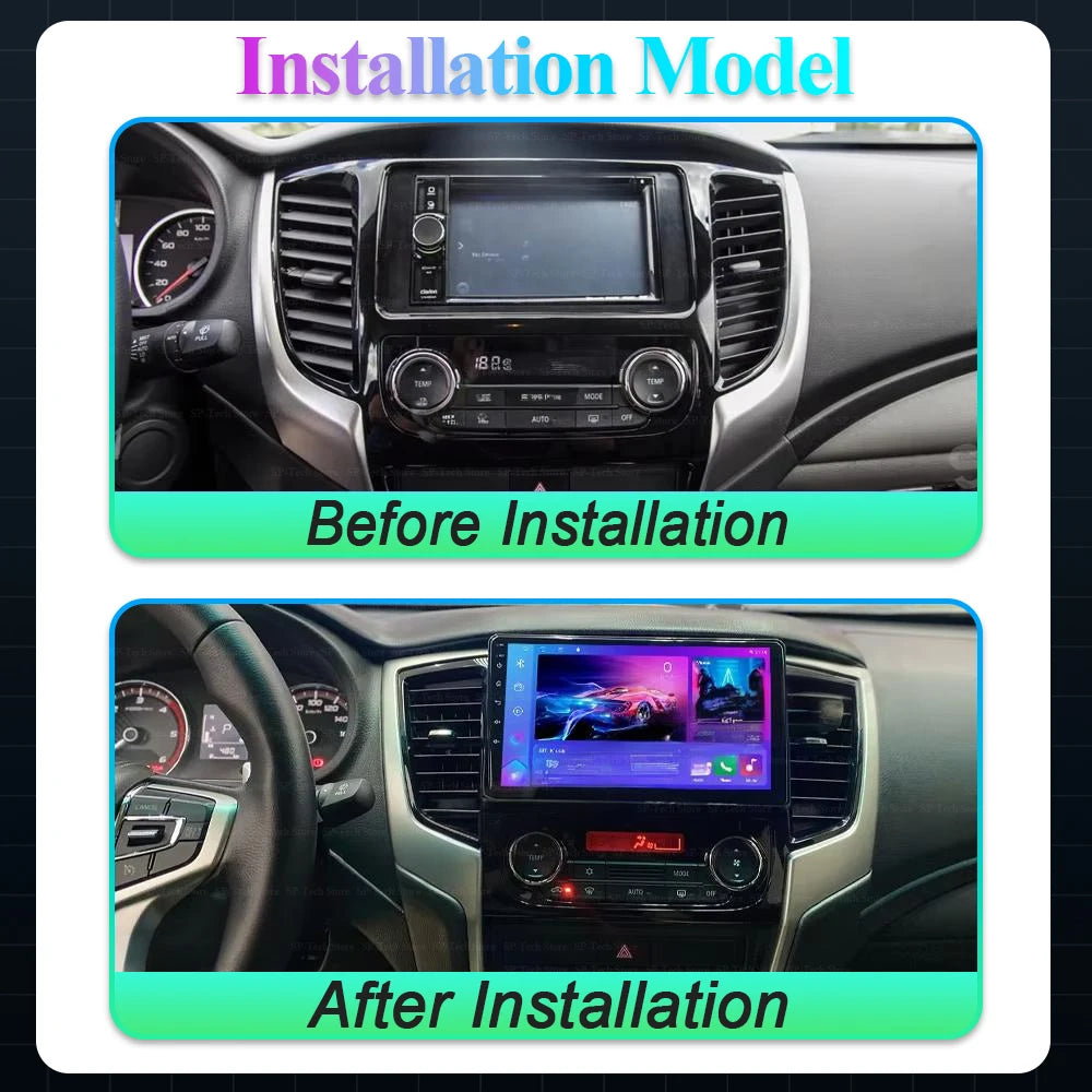 Android 16 For Mitsubishi L200 5 Triton 2018-2021 Rhd Lhd Car Radio Auto Bluetooth Multime | AUTOKITSHOP