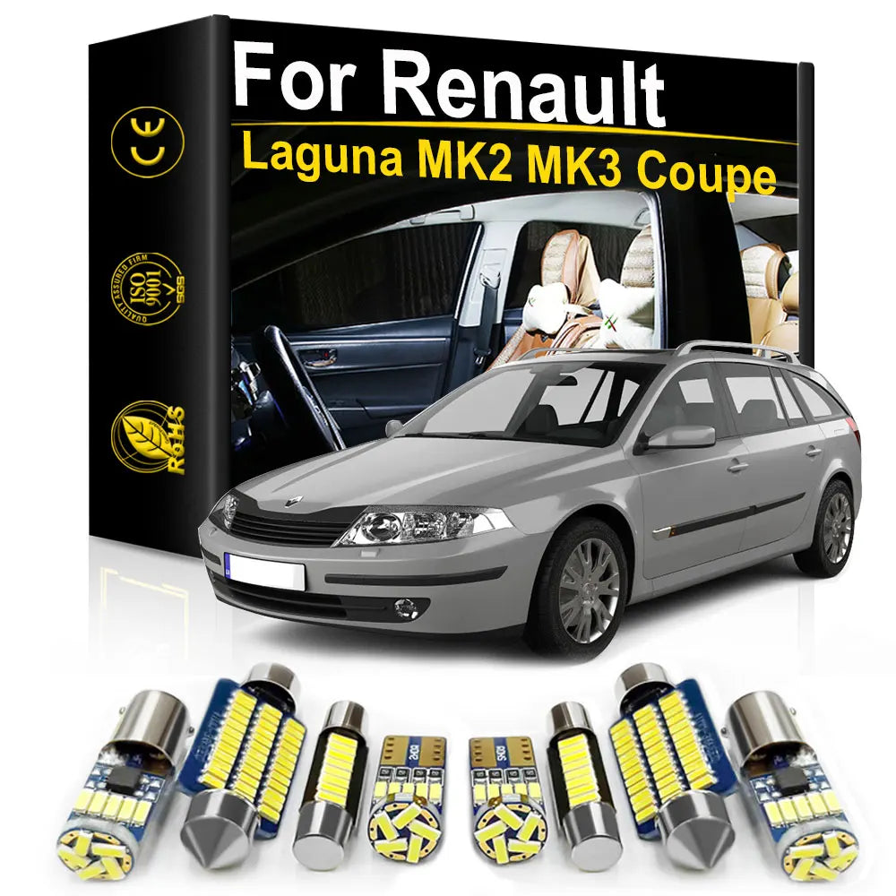 LED Interior Light Kit for Renault Laguna MK2 MK3 Coupe 3 2 3d - Canbus Error-Free Bulbs | AUTOKITSHOP