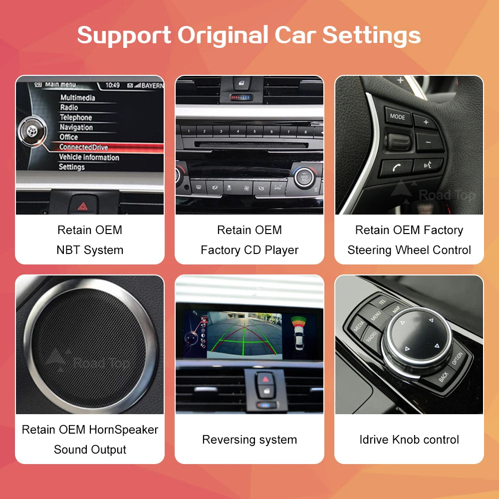 1920*720 Wireless Carplay Multimedia Screen Android Auto For BMW 1 2 3 4 Series F20 F21 F2 | AUTOKITSHOP