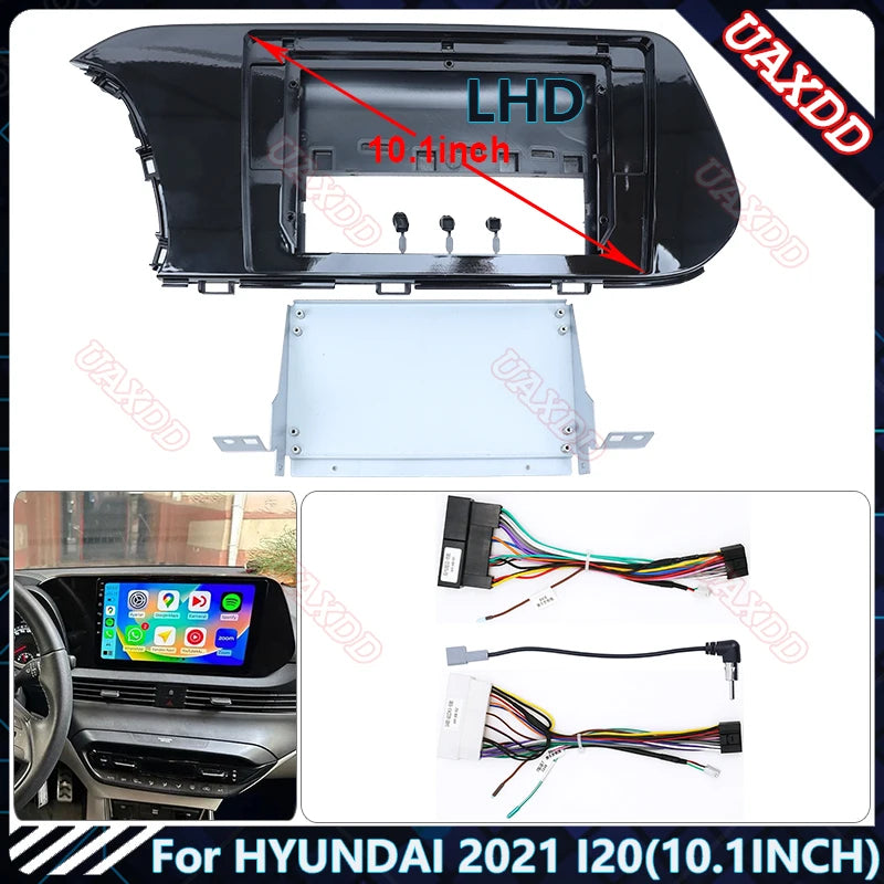Car GPS Navigation Stereo For HYUNDAI 2021 I20 10.1INCH Radio Fascias Panel Frame Fit 2Din