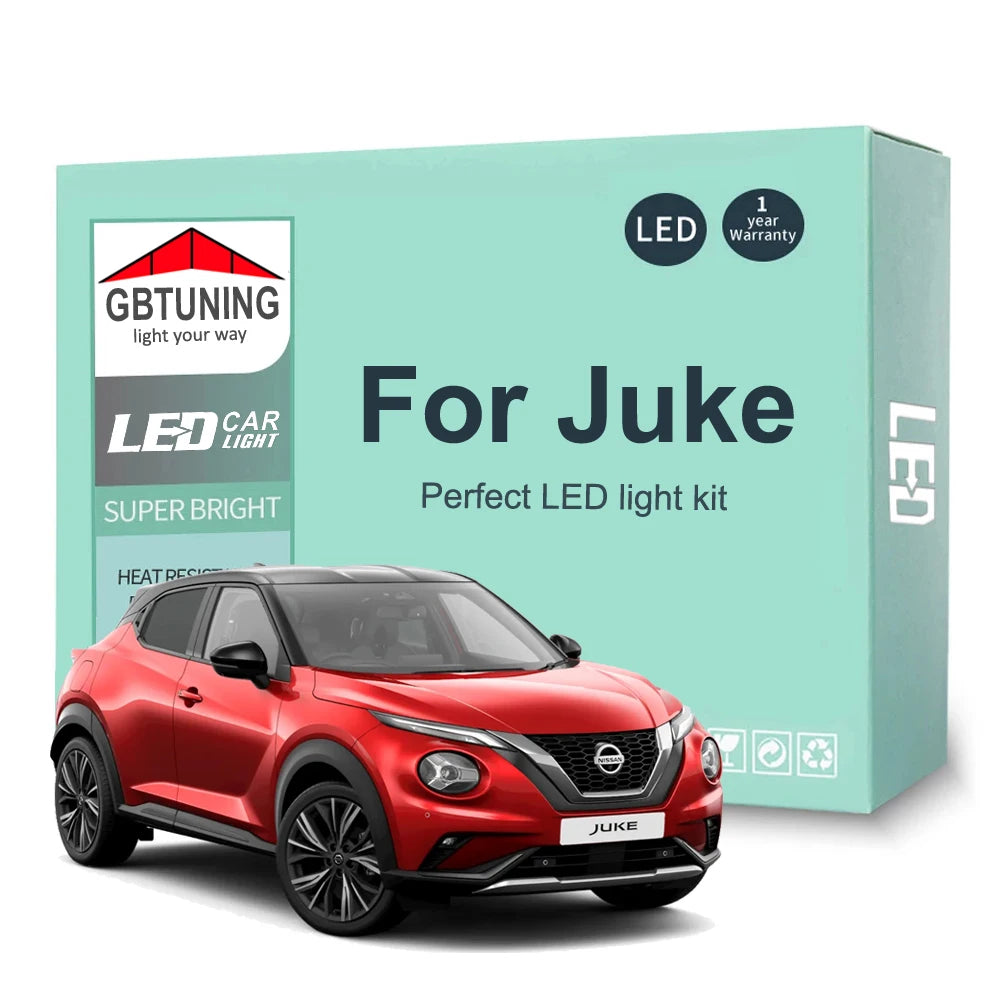 LED Interior Light Kit for Nissan Juke 2011-2015 - Canbus Dome Map Door Trunk Bulbs | AUTOKITSHOP