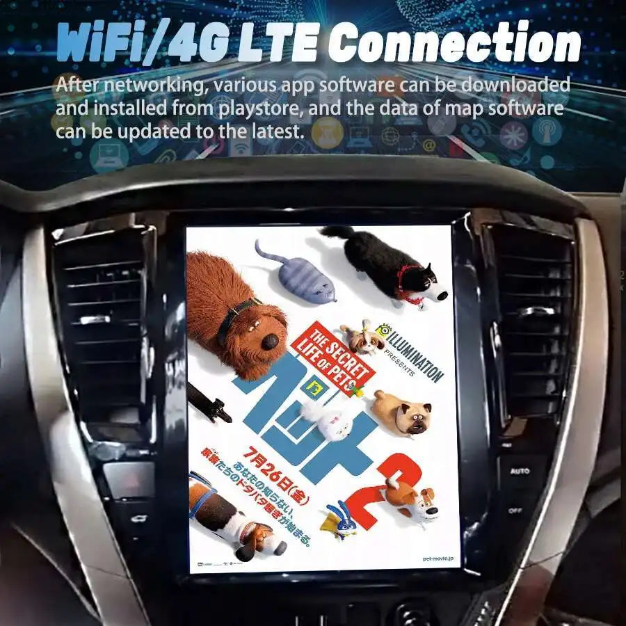 Wireless Carplay 12.1" Android 14 Touch Screen For Mitsubishi Pajero Sport 2016~2021 Car S