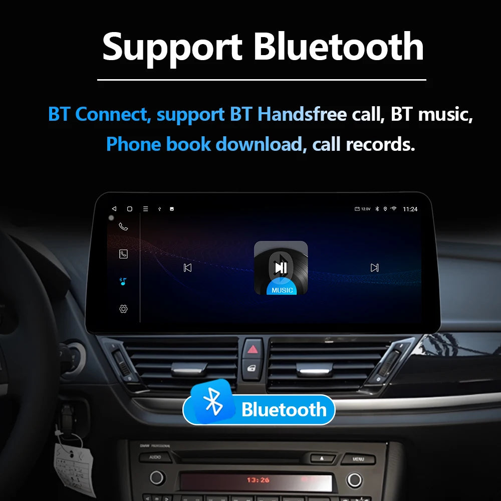 12.3" 8Core Android For BMW 5 Series F10 F11 2011-2017 Wireless CarPlay Car Raido Multimed
