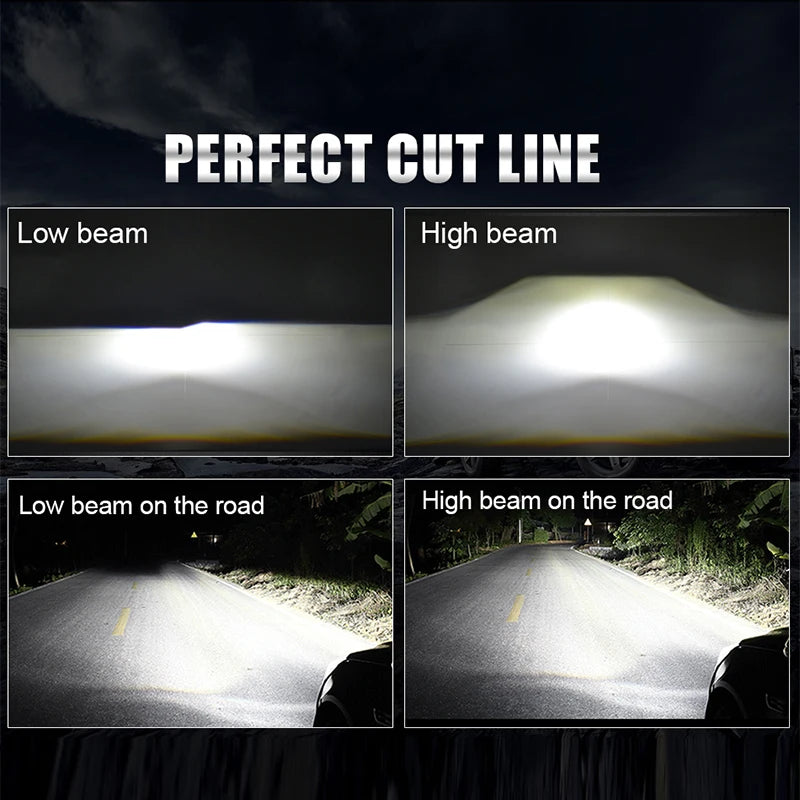6500W H4 H7 LED Canbus 4 Sides CSP Chip H1 9005 HB3 9006 HB4 H11 H8 H9 Bulb Car Turbo Fog