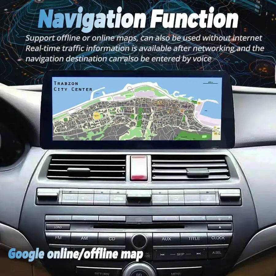 12.3 Inch For Honda Accord 7 2003 - 2008 GPS Navigation Android 15 Screen Car Radio Multim | AUTOKITSHOP