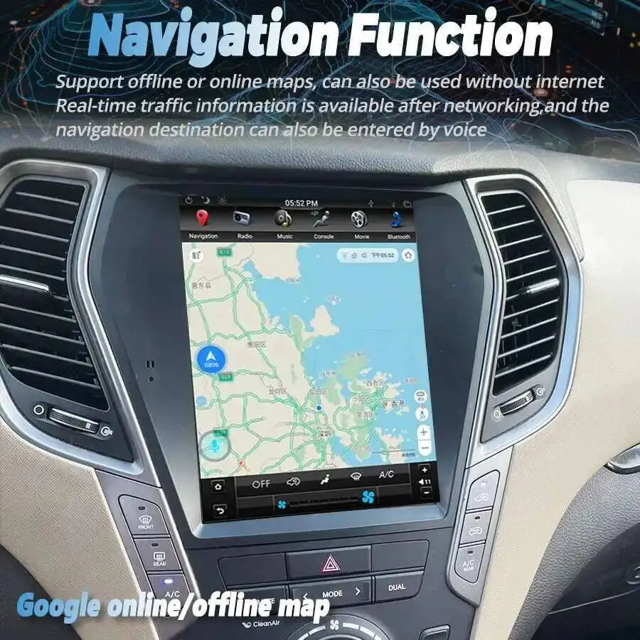 2 Din Android 15 Car Radio Touch Screen For Hyundai Santa Fe IX45 2012-2017 Car Multimedia | AUTOKITSHOP