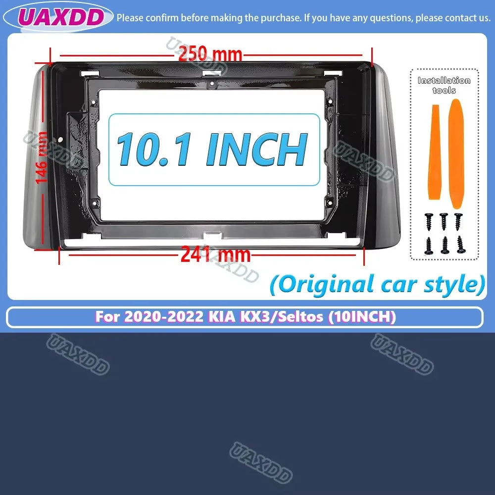 10.1INCH Car Radio Frame for kia KX3 Sonet Seltos 2020-2022 Audio Android Player Fascia Da