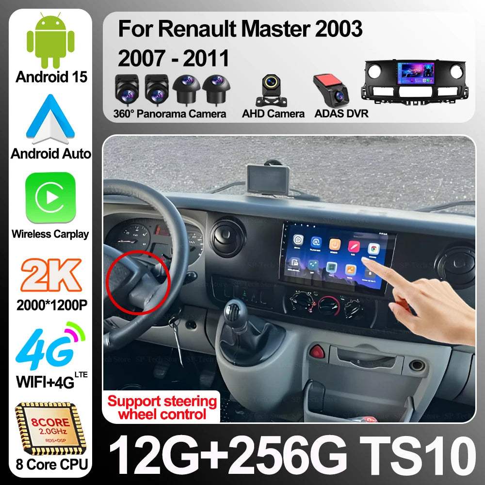 Android 16 For Renault Master 2003 2004 2005 2006 2007 2008 2009 2010 2011 Car Radio Playe | AUTOKITSHOP