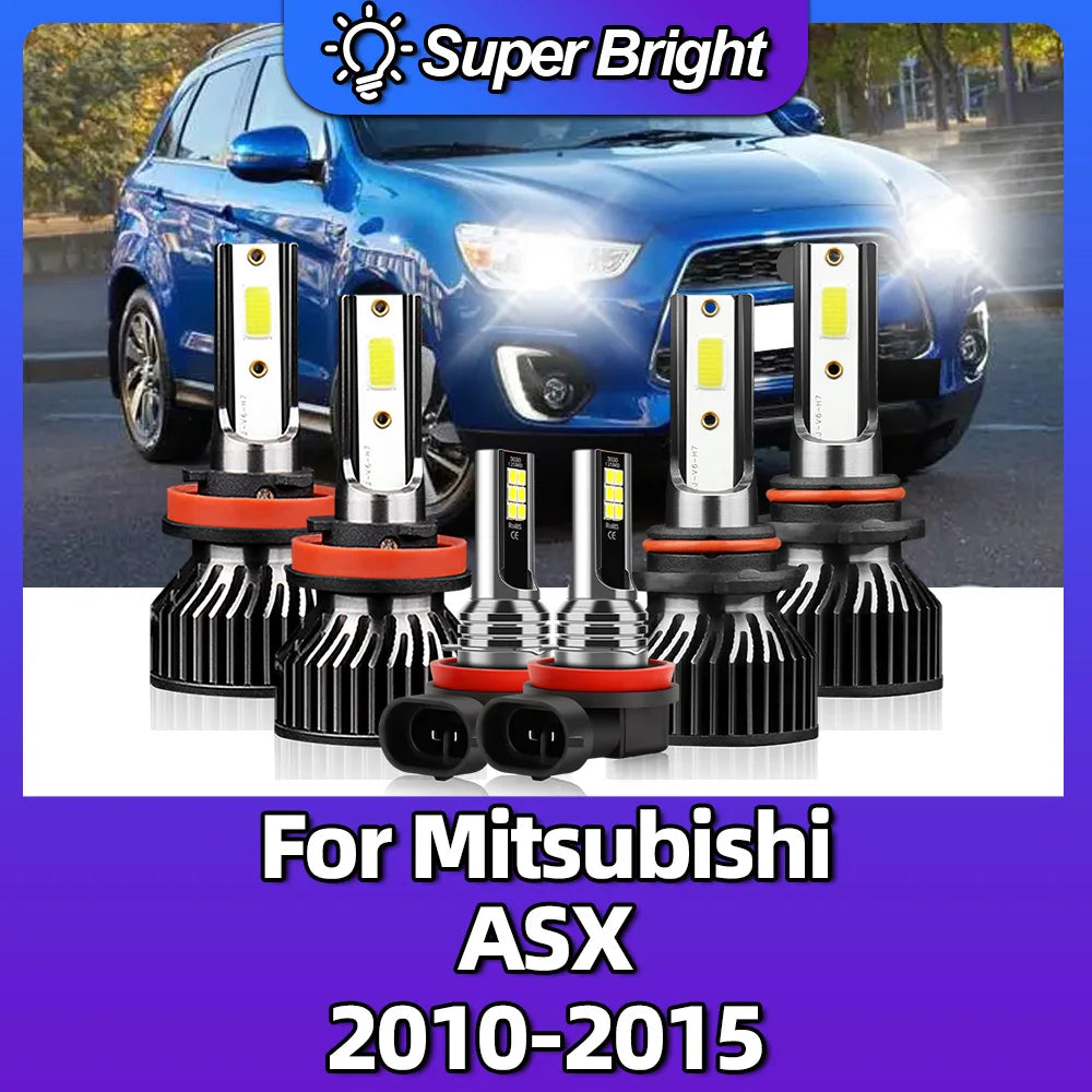 LED Bulbs Car Headlights Lamps 10000Lm COB Chip Auto Headlamps 6000K White 12V For Mitsubi