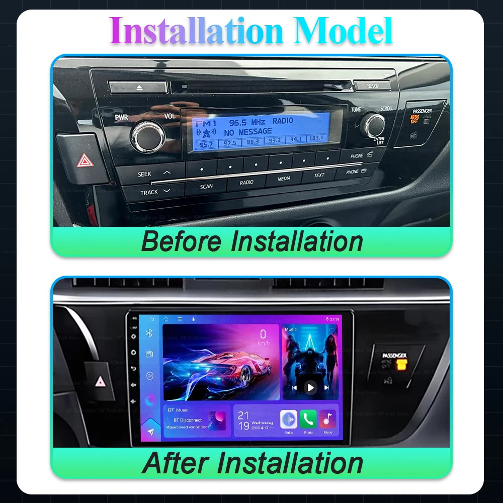 Android 16 For Toyota Corolla Ralink 2014-2016 Car Radio Carplay Auto Gps Navigation Car V | AUTOKITSHOP