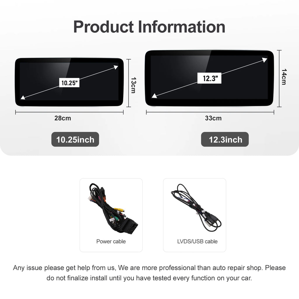 Wireless Carplay/Android Auto 12.3'' Touch screen Multimedia for Mercedes Benz NTG5.0 A B