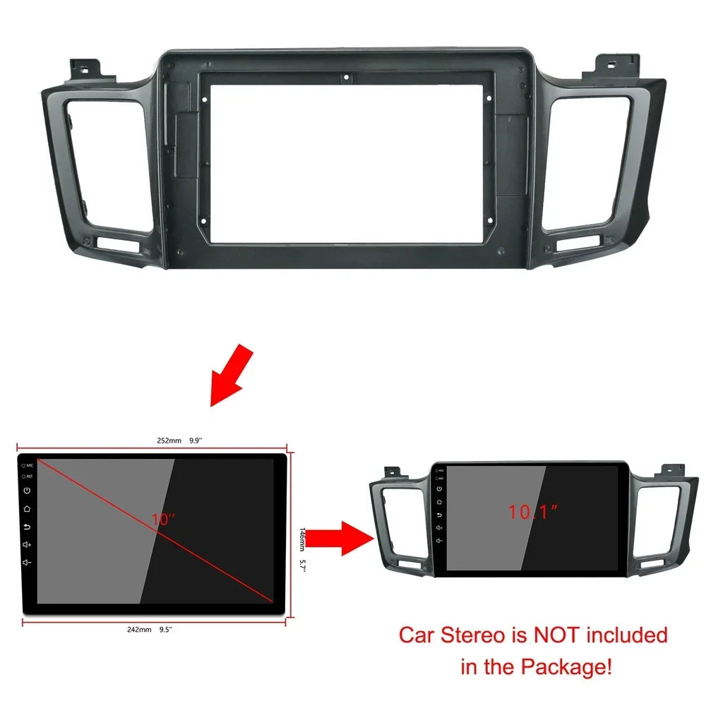 2 Din Car Fascia For Toyota RAV4 2015-2018 Panel Dash Installation Double Din Car Frame Fo | AUTOKITSHOP