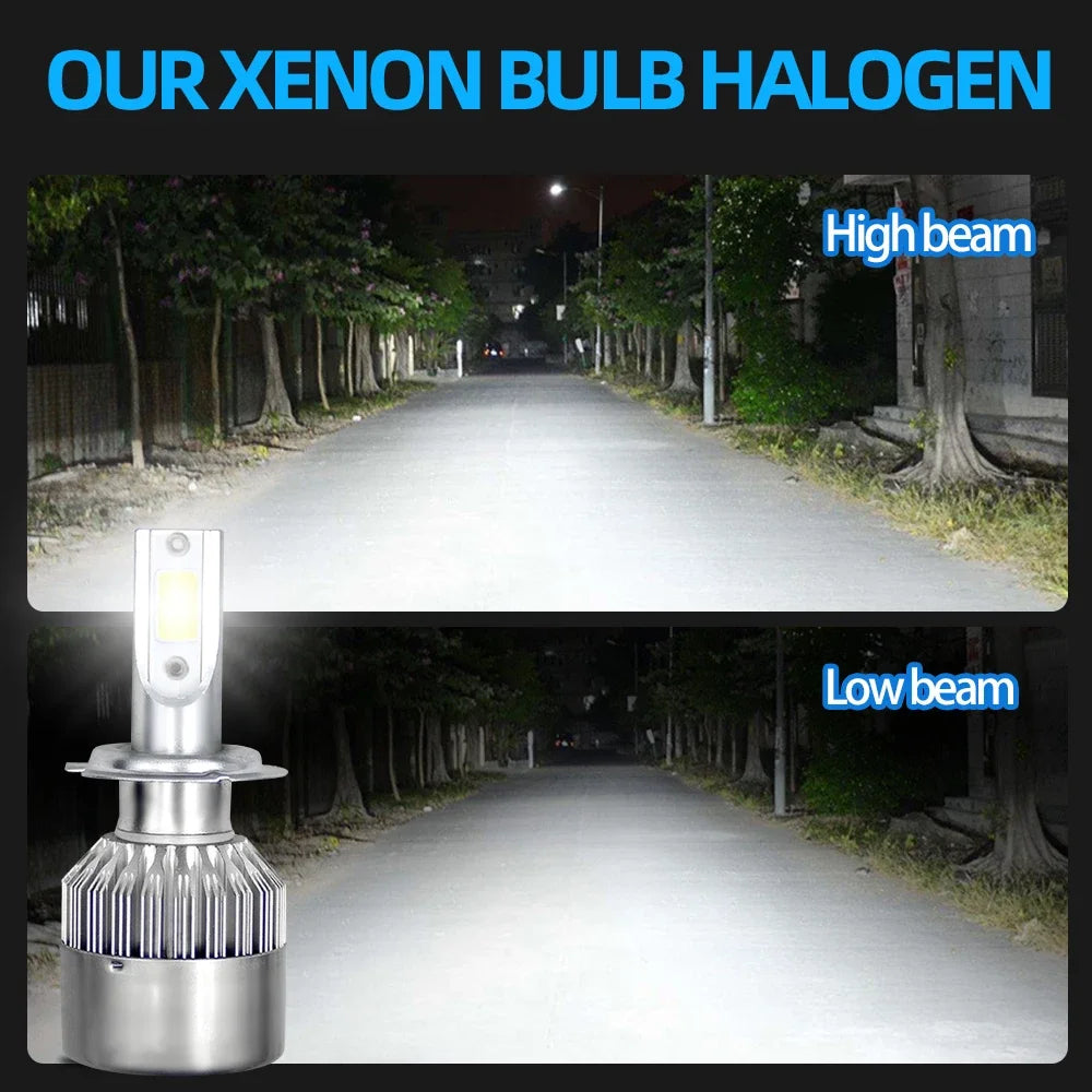 LED Headlight Bulbs High Low Beam 360W 60000LM Car Headlamps 12V 6000K Car Fog Light For H