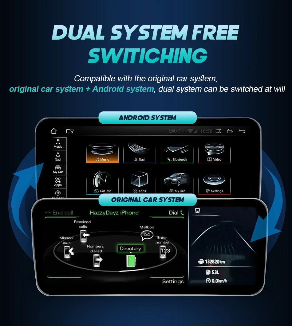 Qualcomm Android 12 8+256G For Audi A4 A5 B8 2009-2015 Car GPS Navigation Multimedia Playe