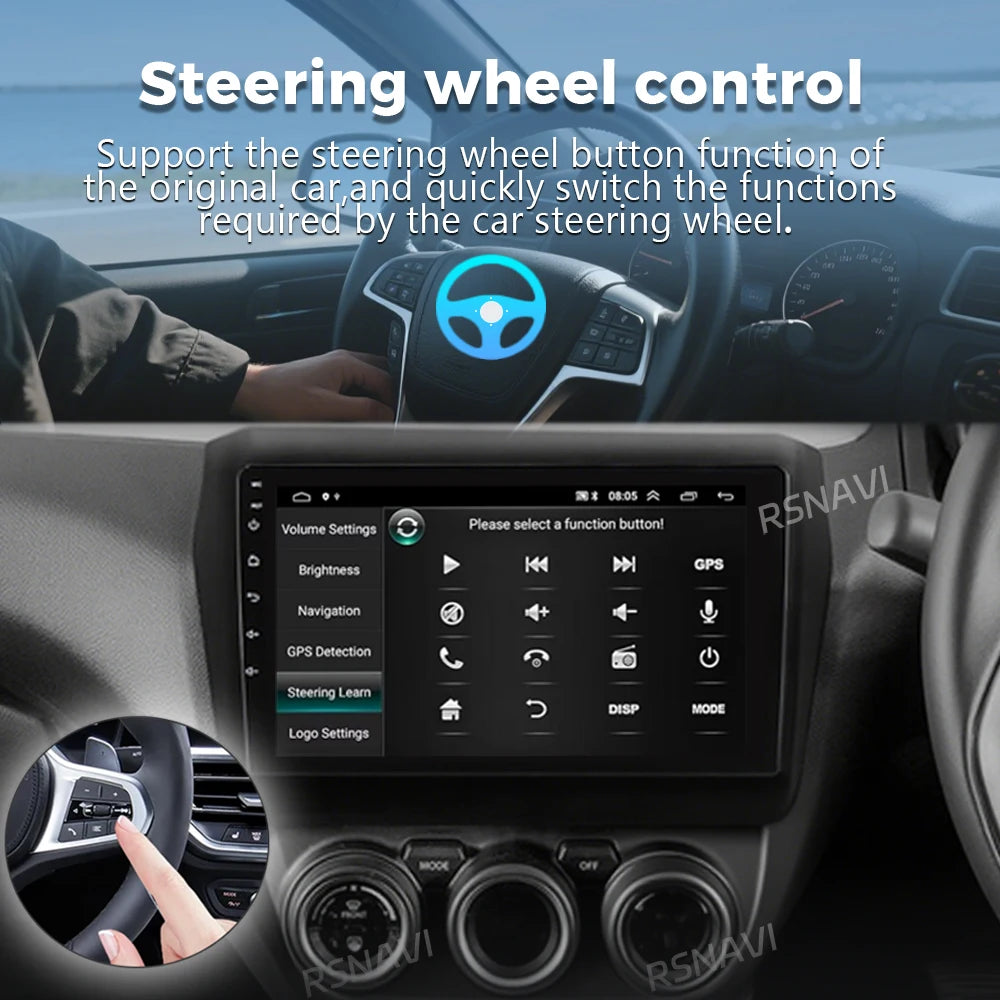 Qualcomm Android 16 For Suzuki Swift 2017-2021 2K QLED Stereo Car Radio Video Player GPS A