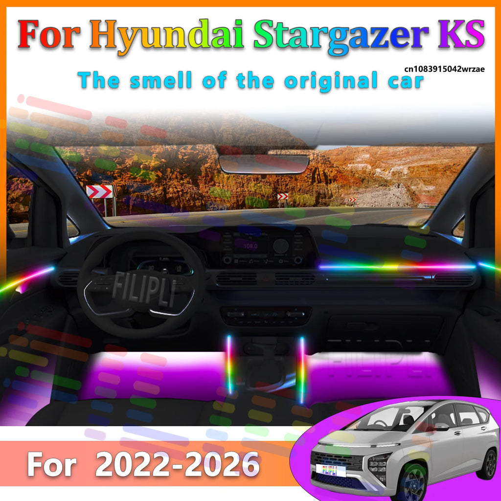 64 RGB - Neon Strip - for Hyundai - App Control - Car Interior Lighting | AUTOKITSHOP