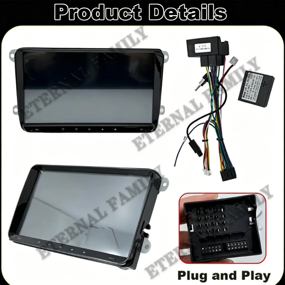 9" Android 16 For VW Volkswagen Skoda Octavia Golf 5 VW Touran Passat B6 Polo Tiguan Car M