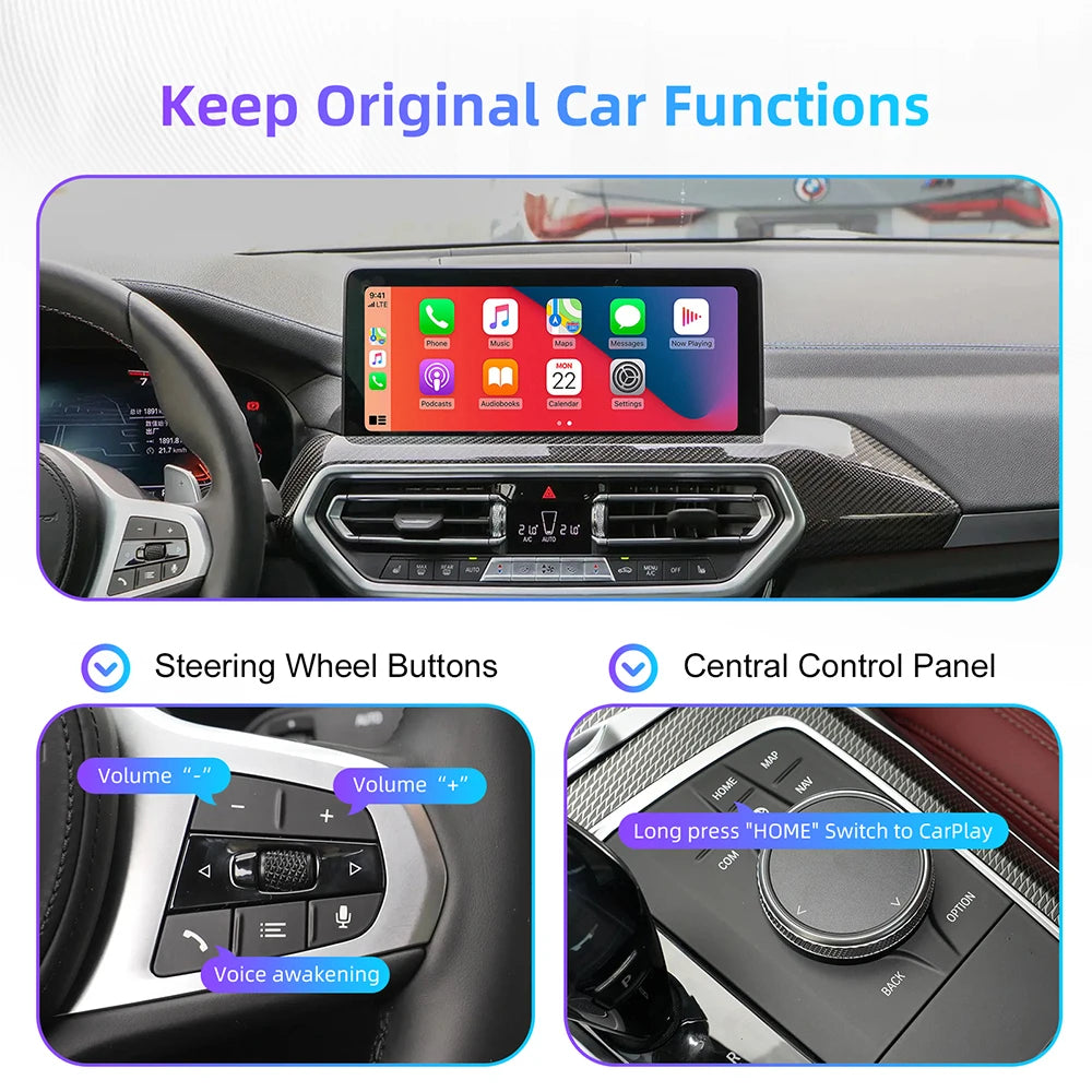 Wireless CarPlay Android Auto For BMW 1 2 3 4 5 6 7 Series F10 F11 F07 F01 F02 F03 F04 EVO | AUTOKITSHOP