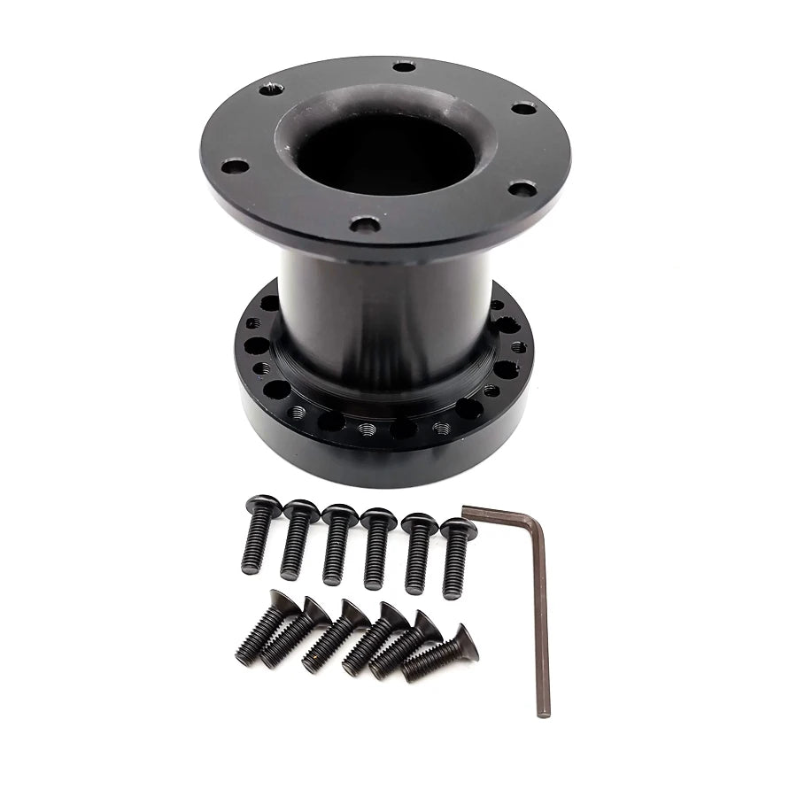 Black 3"Aluminum Spacer For Car Vehicle Steering Wheel Hub Adapter Boss Kit 76mm