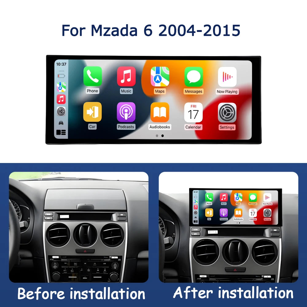 QLED Car Touch Display Screen for Mzada 6 2004 - 2015 Android OS Multimedia Radio Player D