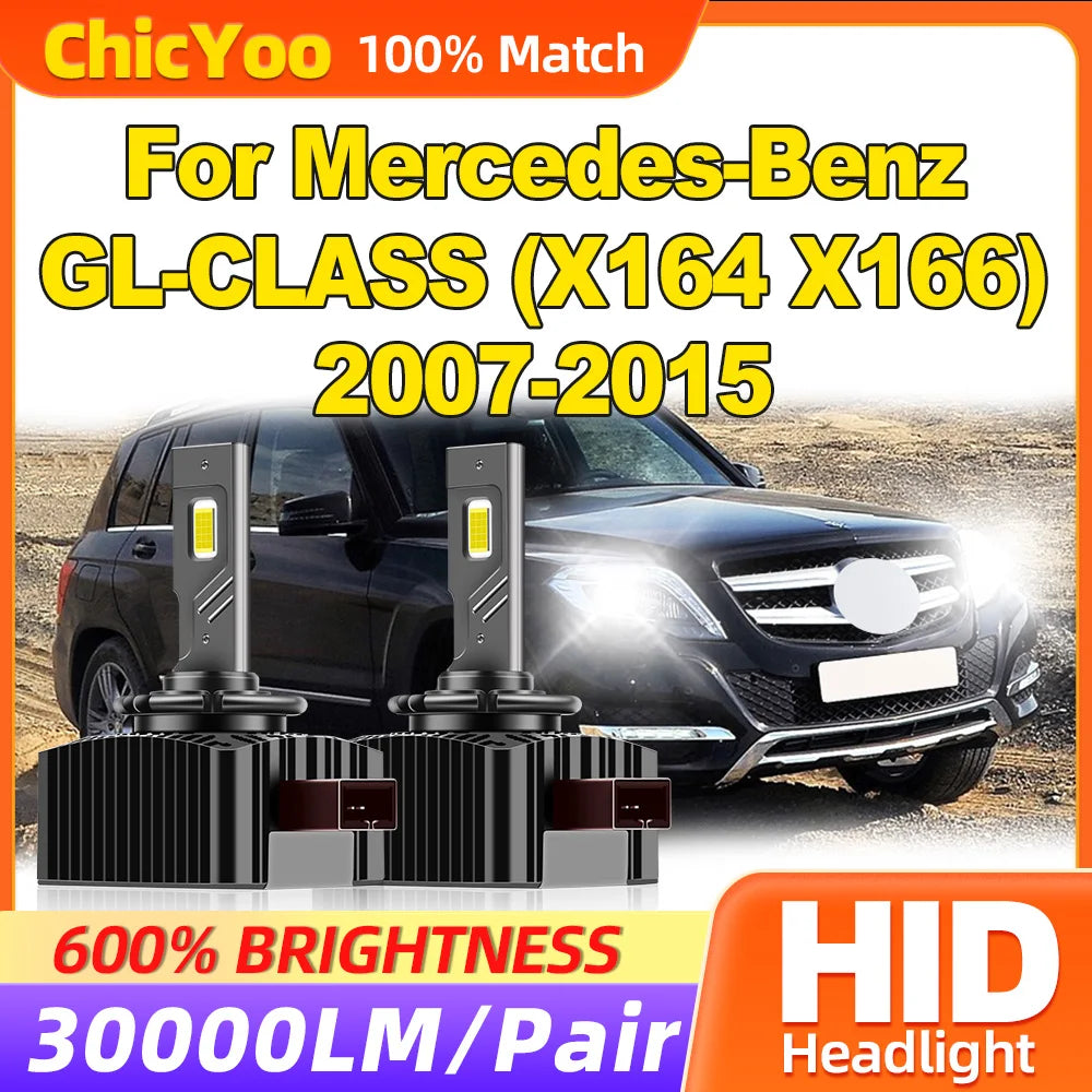 120W Front Lamps 30000LM HID Xenon Headlamp Bulbs 12V Canbus LED Headlights For Mercedes-B