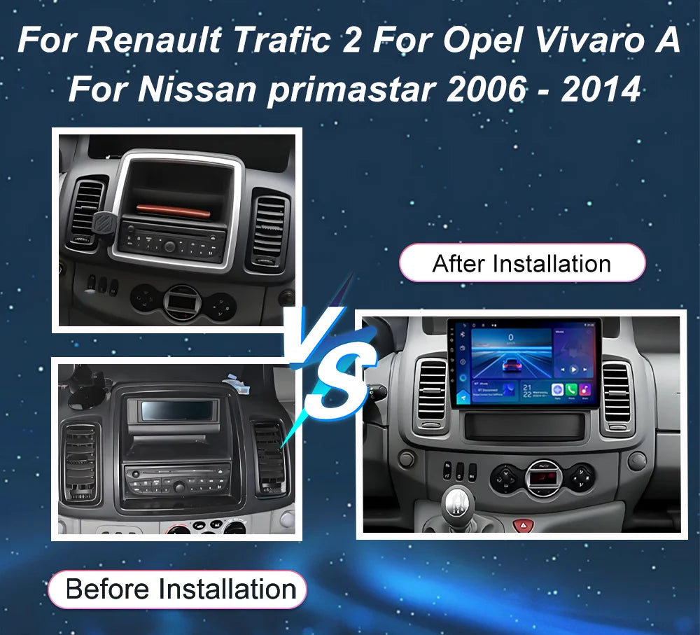 Android 15 Car Radio For Renault Trafic 2 For Opel Vivaro A For Nissan primastar 2006 - 20