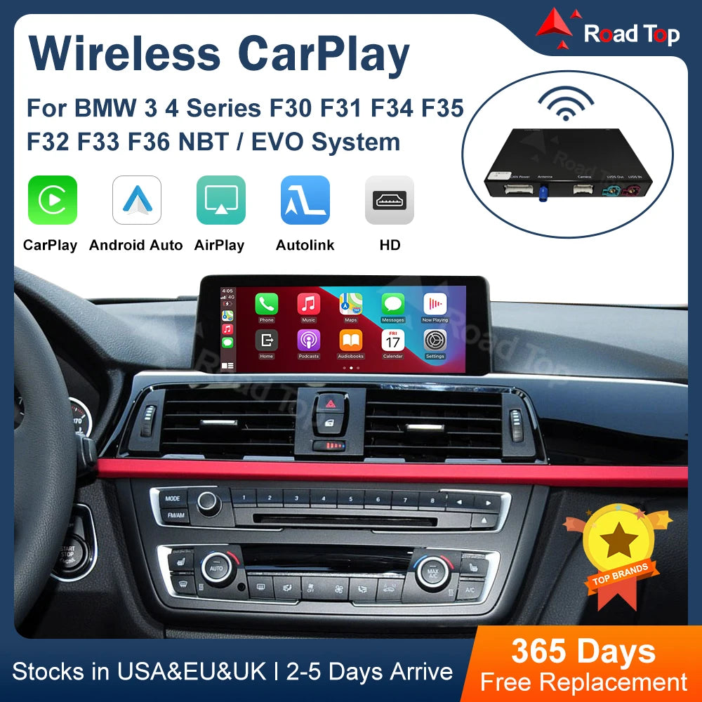 Wireless CarPlay Android Auto for BMW 3 4 Series F30 F31 F32 F33 F34 F35 F36 2011-2016, wi | AUTOKITSHOP