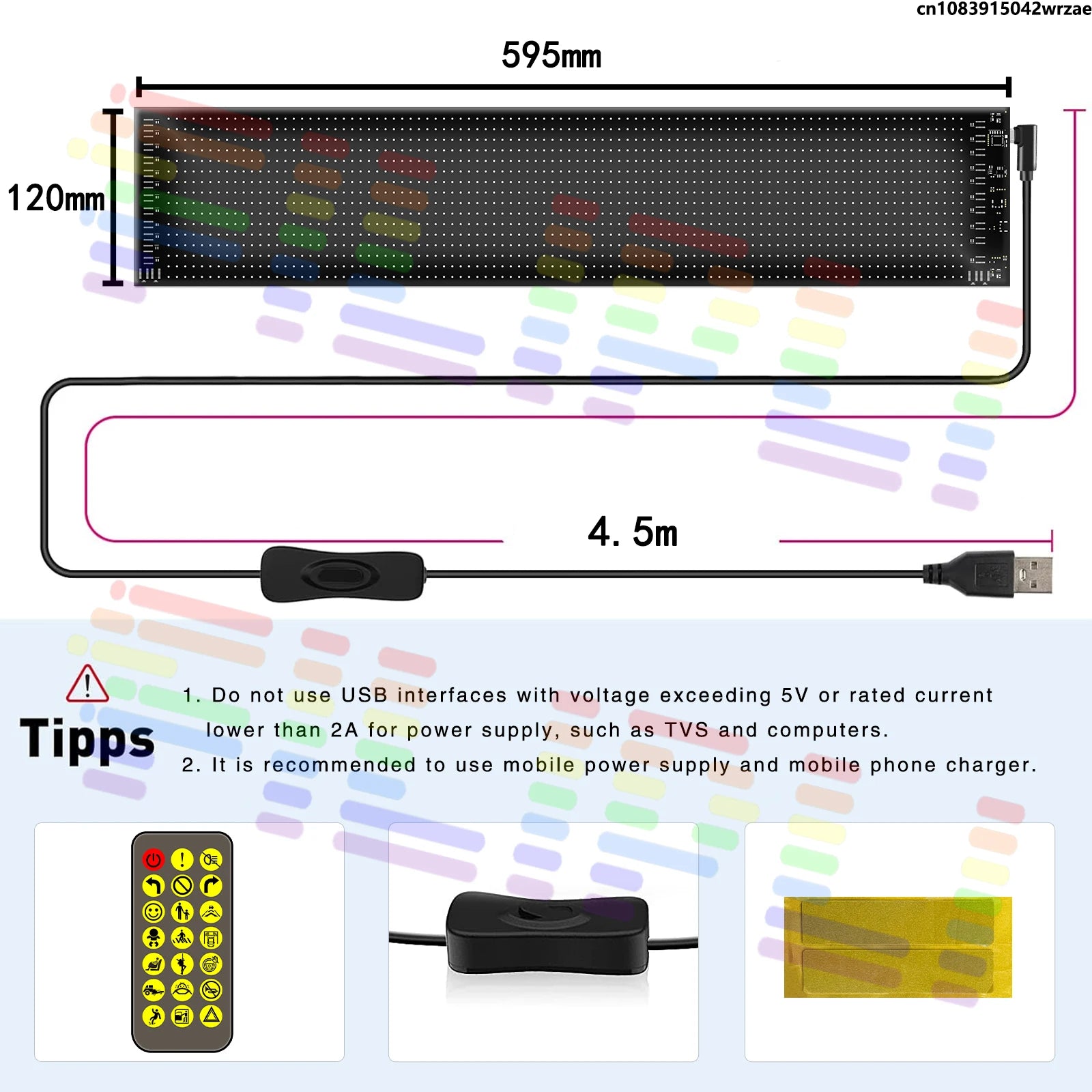 Double Row LED Matrix Panel, Smart App Control Programmable Flexible Scrolling Display for | AUTOKITSHOP