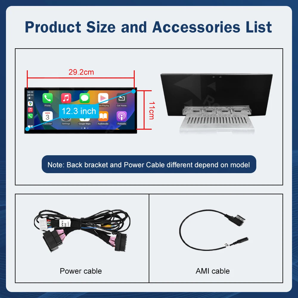 12.3 Inch Multimedia Display Touch Screen For Audi Q5 MIB 2018-2019 Airplay Miracast Funct | AUTOKITSHOP