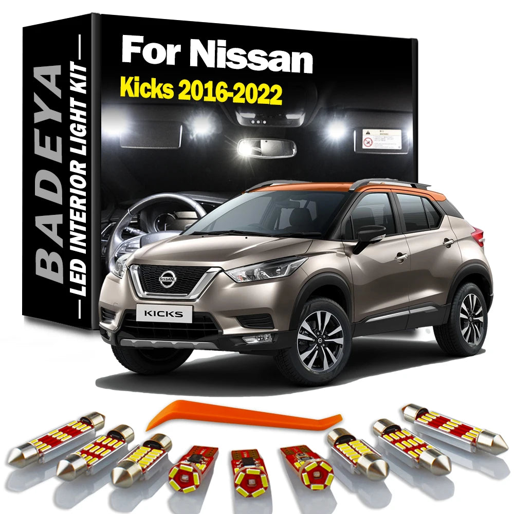 11-Piece LED Interior Light Kit for Nissan - Canbus Error-Free Interior Bulbs
